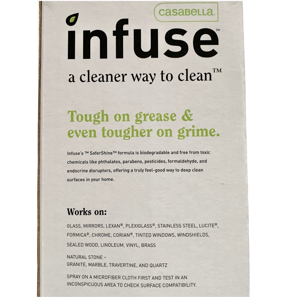 Casabella Infuse Refillable Spray Bottle Cleaning Kit Lavender Lemon - Picture 5 of 6